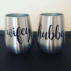 Wifey & Hubby Wine Tumblers